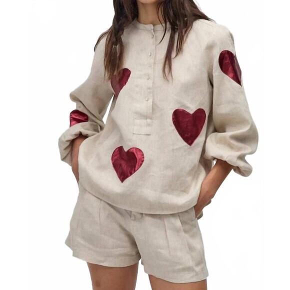 LANHTROPY Tops - NEW LANHTROPY cupid shirt in beige